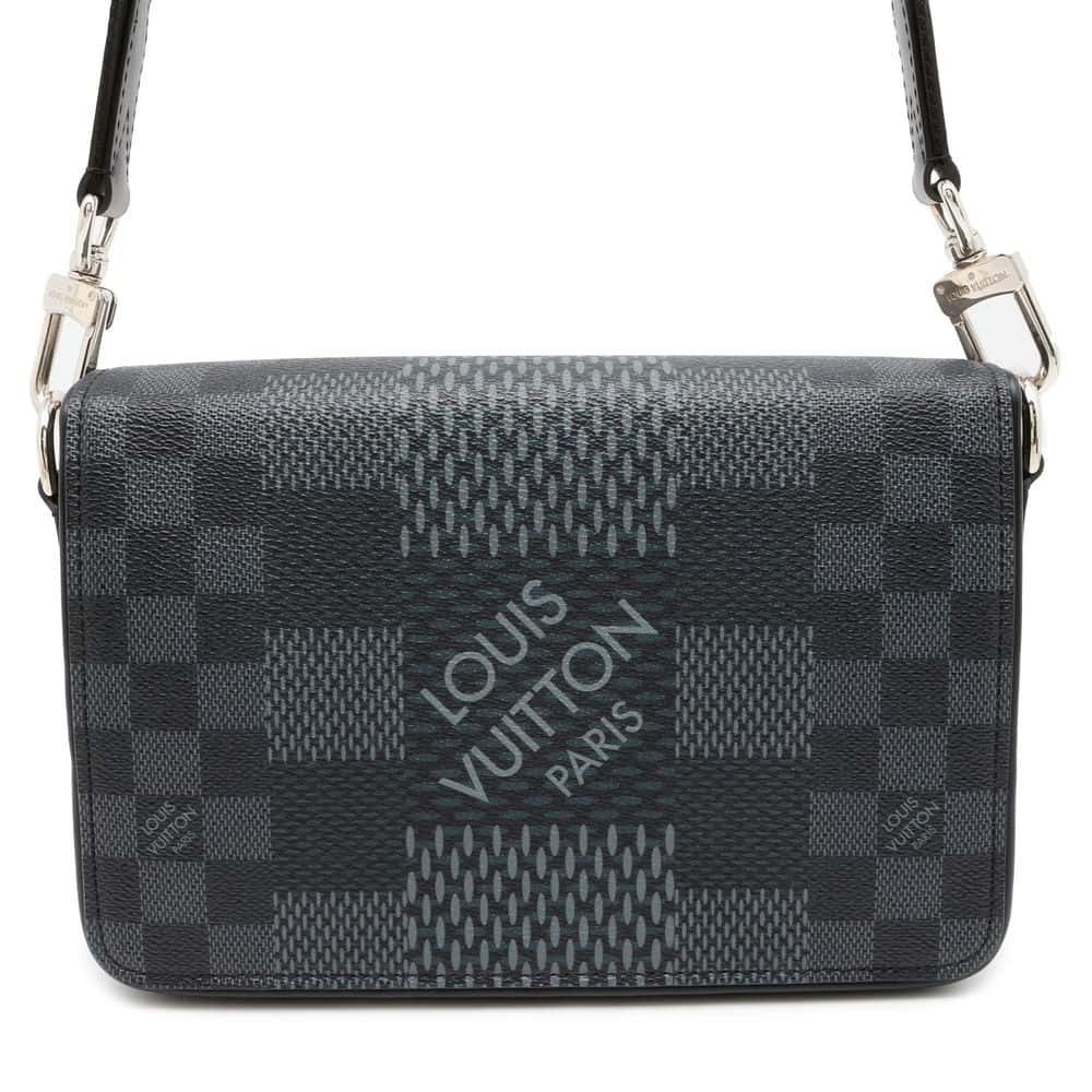 Louis Vuitton Damier Graphite Black Studio Messenger Shoulder Bag Black